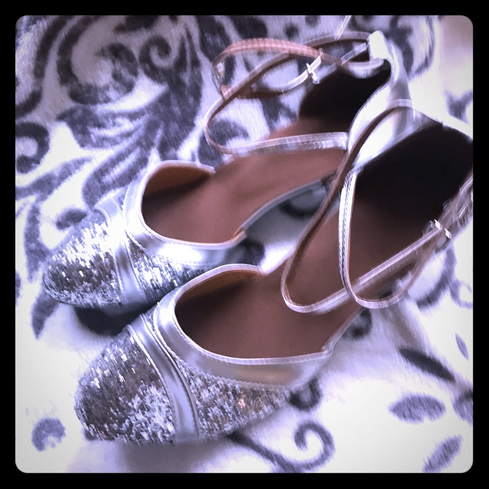 New Silver Latin Dance Shoes